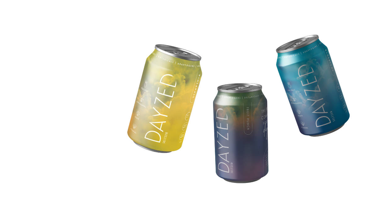 DAYZED THC/CBD Seltzers - Infused Social Tonics + Adaptogens, Real